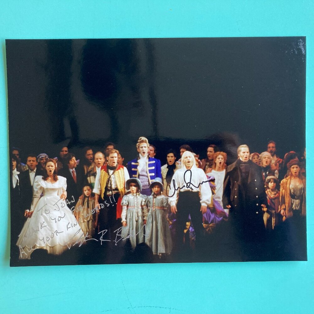 Les Miserables Christopher Innvar & Stephen R. Buntrock Signed Photo 10 Anniver.
